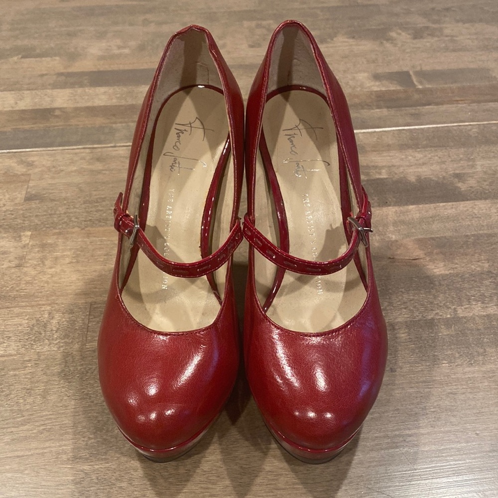 Franco Sarto Red Mary-Jane pumps- size 6